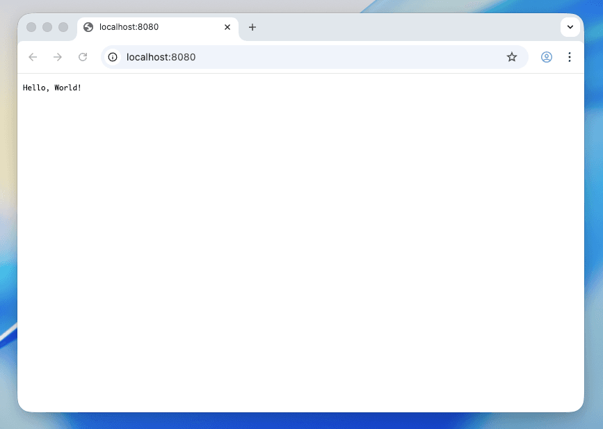 Step 1: Hello World表示