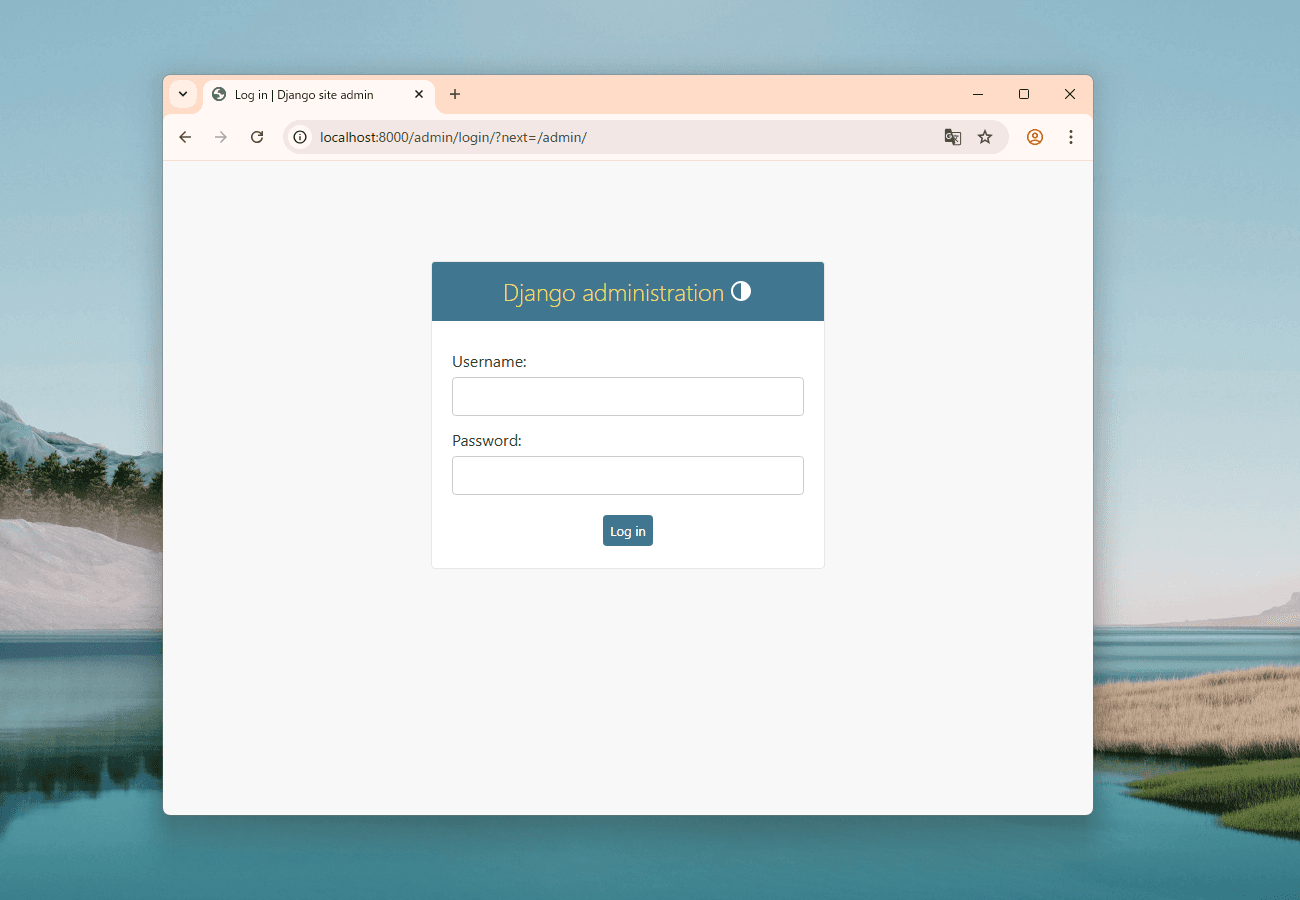 Django管理サイトのログイン画面