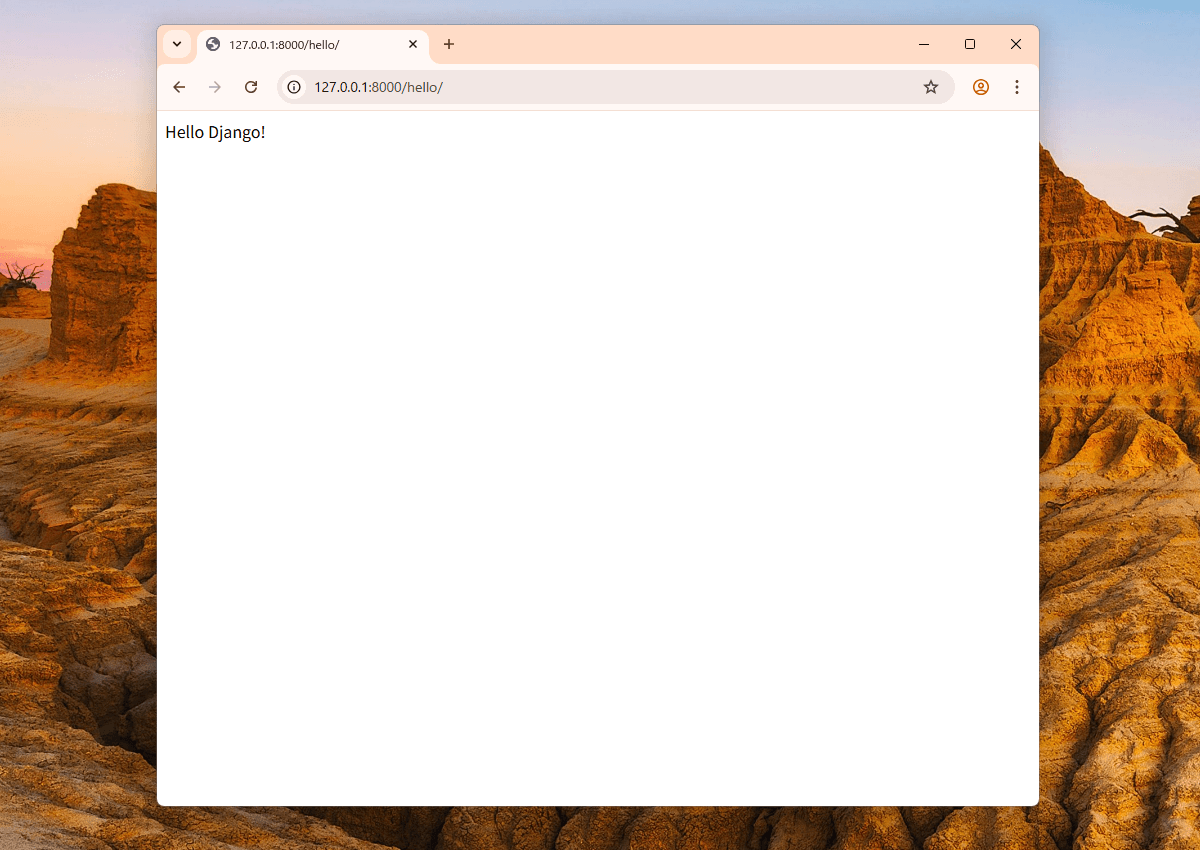Hello Django!の表示